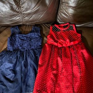 Size 4 girls dresses x2 and matching outfit x2